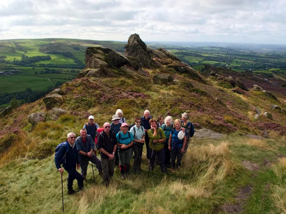 At the top of Ramshaw Rocks