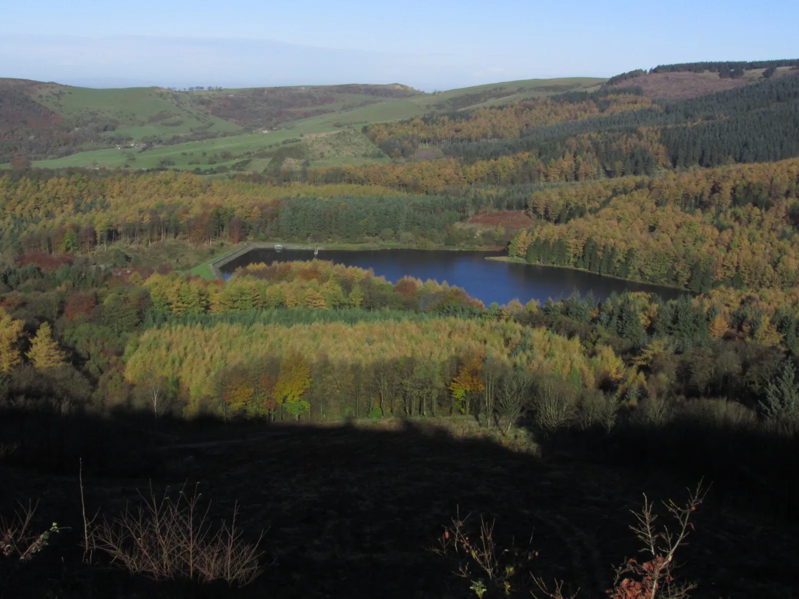13-1696 071113 Trentabank Reservoir as seen from Nessit Hill, Macclesfield Forest
