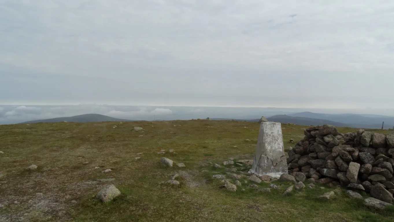 My lunch stop on the summit of Mount Battock and a view above the cloud looking over the County of Angus towards the North Sea