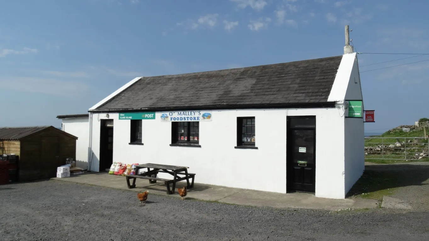 The island's only shop with only the likelihood of two hens as possible customers. 