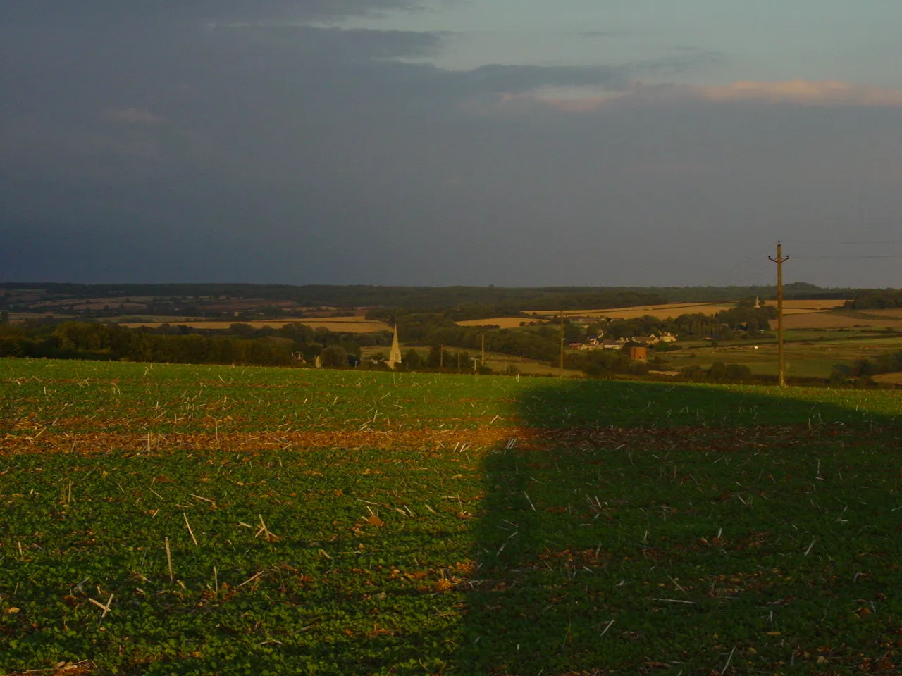 A warm summer's evening looking towards Barrowden Church, the starting point for todays walk. (picture taken in 2006 as weather bad on this occasion).