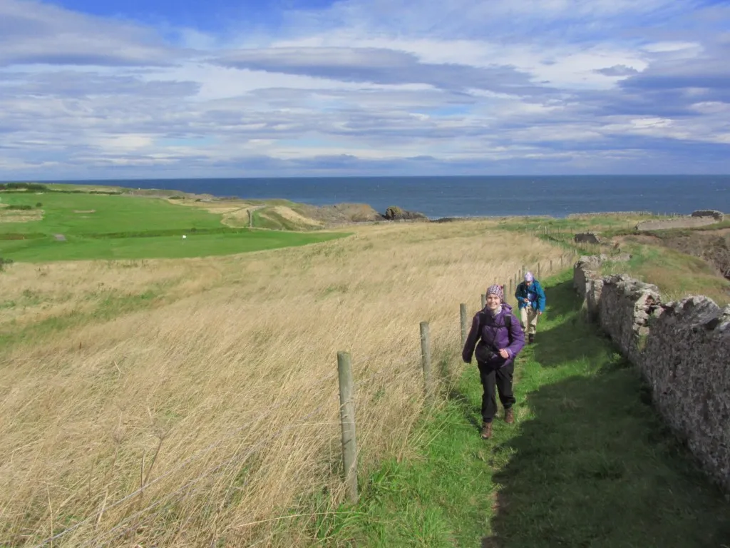 Walking the Berwickshire Coastal Path south of Eyemouth.