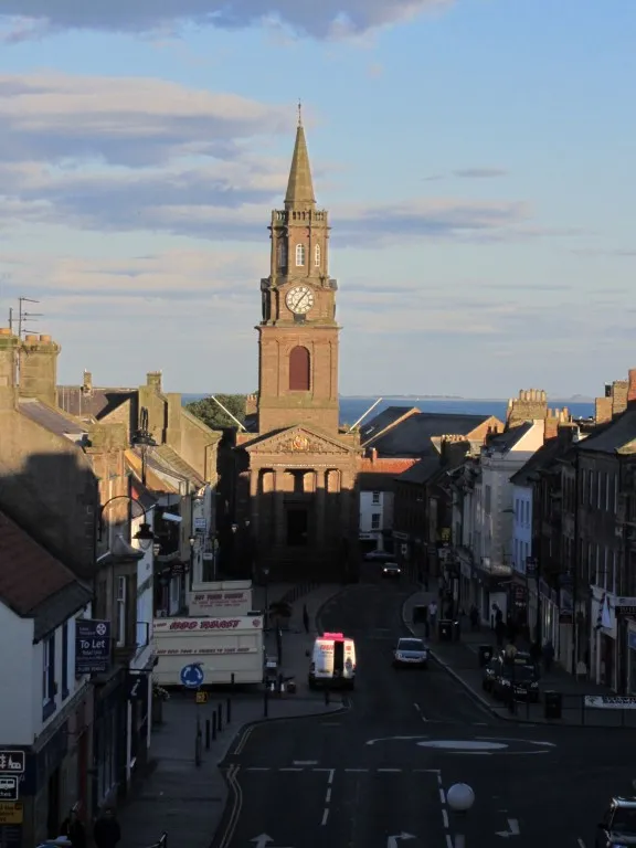 Berwick upon Tweed Town Hall dominates the centre of the town.