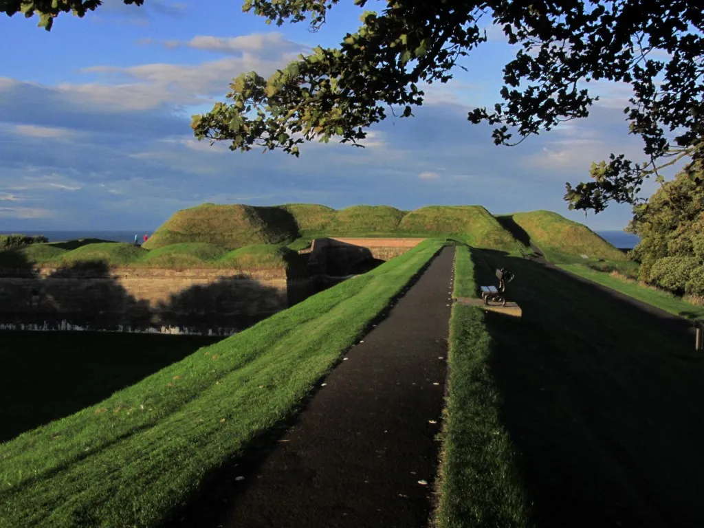 The Elizabethan Town Walls make a lovely evening walk around Berwick upon Tweed.
