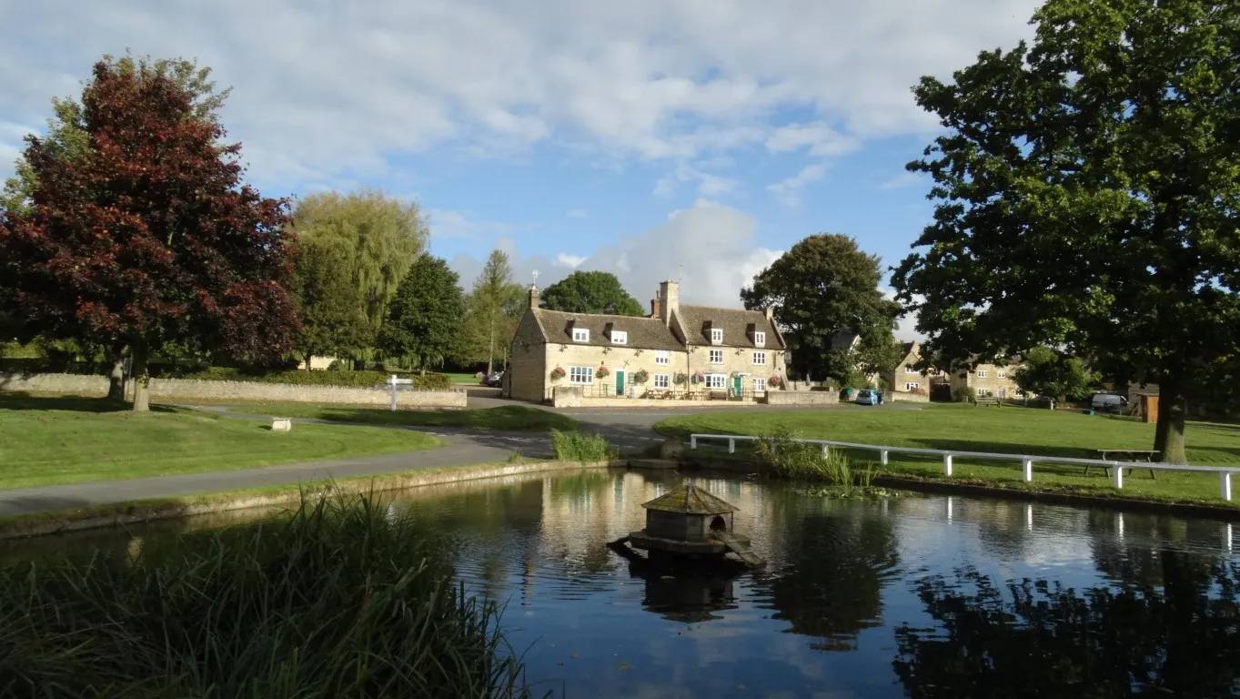 Barrowden village green and pond. A lovely peaceful spot to wait for the bus.
