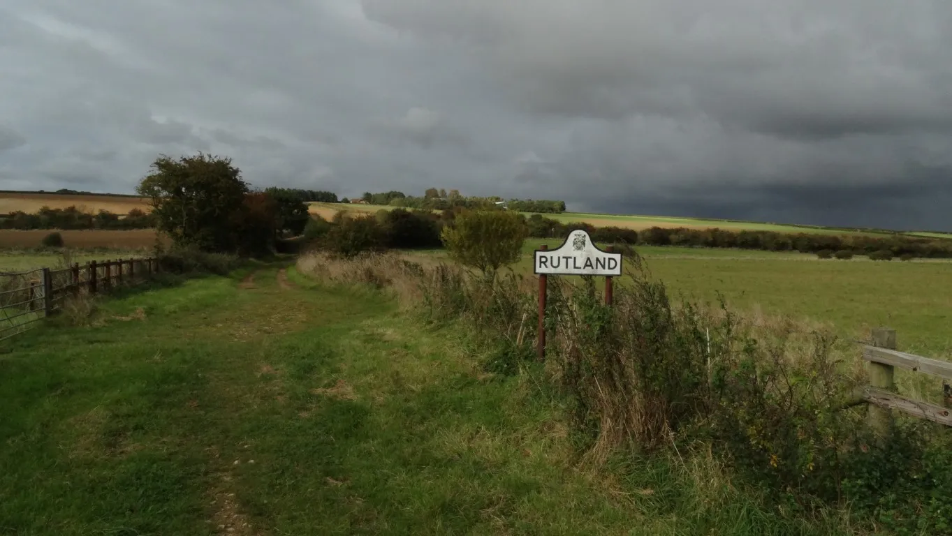 Now this is unusual - a county boundary sign on a green lane as you pass from Northamptonshire into Rutland.