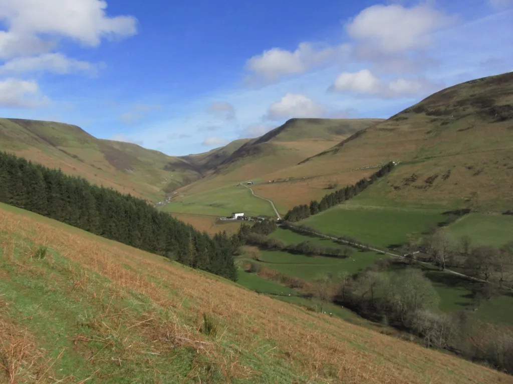The view you get whilst ascending Fron Hill. Harley Dingle which forms the valley area is unfortunately out of bounds as it is a firing range.