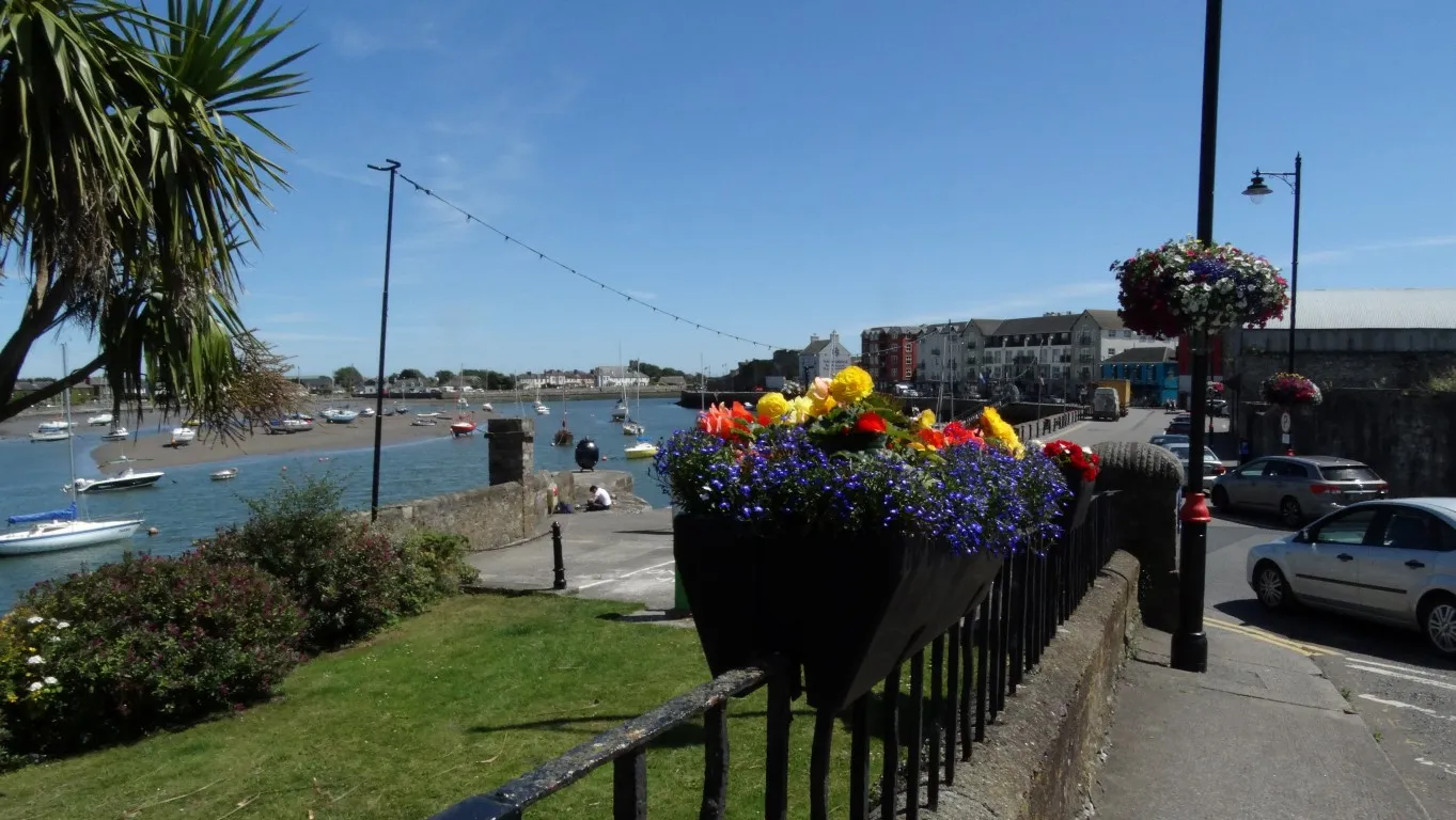 Dungarvan, set at the top of a large bay is a very colourful place and full of flower displays on this fine summer's day.