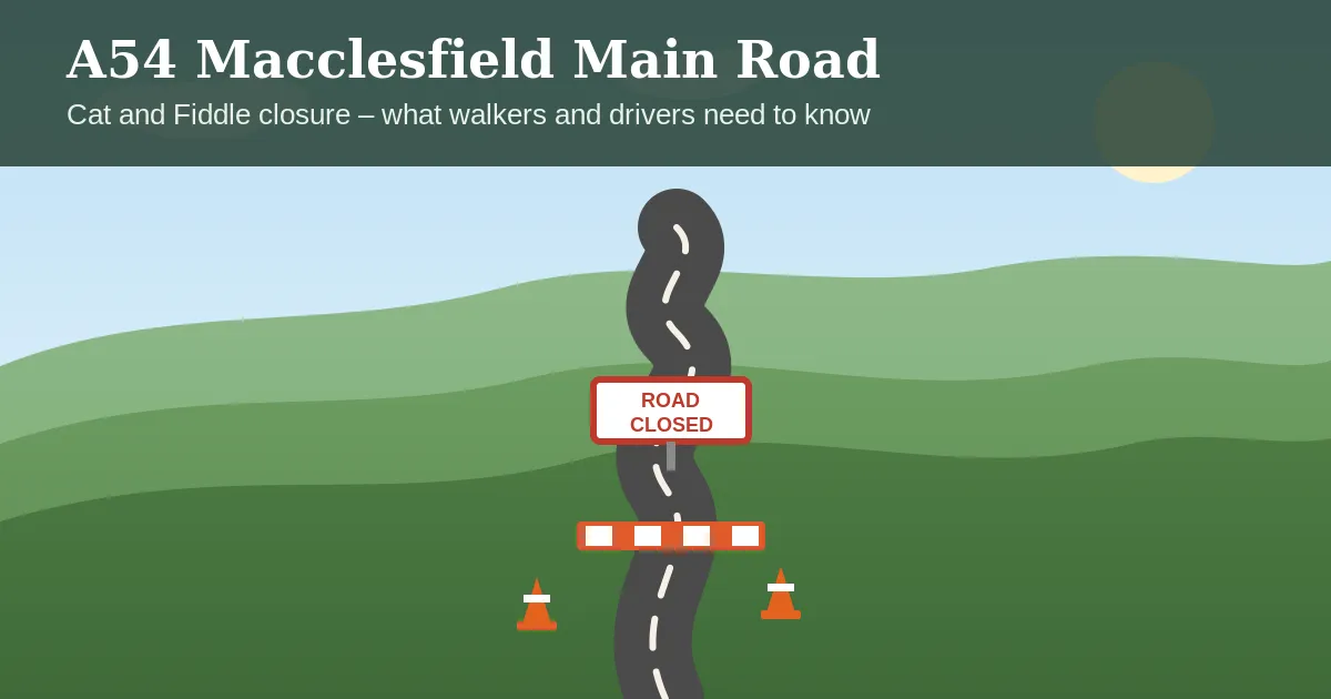 A54 Macclesfield Main Road is closing for major roadworks from Monday 27 July 2026